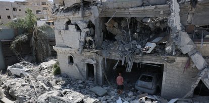un edificio dañado en la ciudad de Tamra, en el norte de Israel