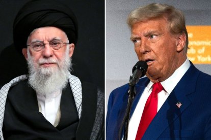 Alí Jamenei, líder supremo de Irán, y Donald Trump