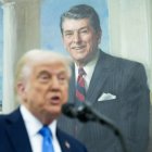 El cuadro de Ronald Reagan en el Salón Ovál/ Saul Loeb